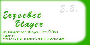 erzsebet blayer business card